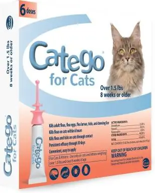 Catego Tratamento para manchas de pulgas e carrapatos para gatos