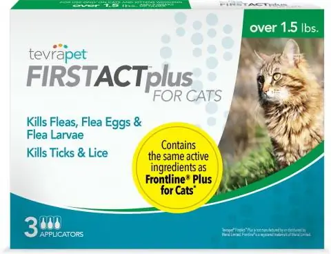 Tratamento para manchas de pulgas e carrapatos TevraPet FirstAct Plus para gatos