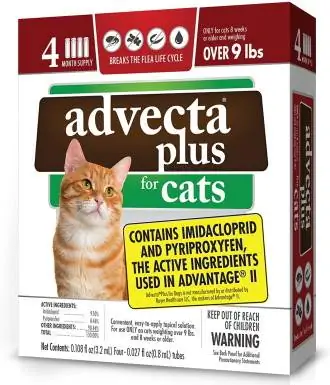 Advecta Plus Flea Squeeze-On, Prevenção de pulgas para gatos