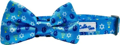 Cutie Ties Papion pentru câine Hanukkah