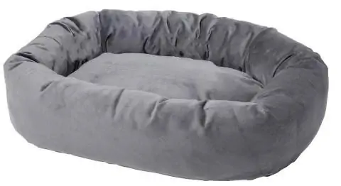 Frisco Velvet Round Bolster Dog մահճակալ