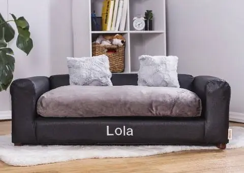 Moots Personalized Leatherette Sofa Cat & Dog Bed