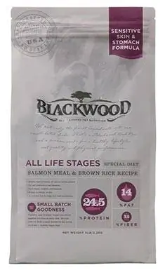 Blackwood Salmon Meal at Brown Rice Recipe Sensitibong Balat at Formula ng Tiyan Dry Dog Food