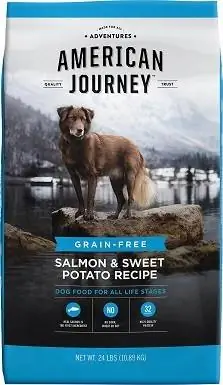 2American Journey Recette de saumon et de patates douces Nourriture sèche pour chiens sans céréales