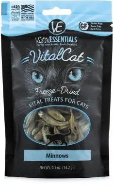 Vital Essentials Minnows Cat Treats тоңдурулган кургатылган