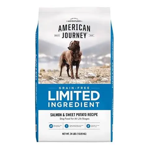 American Journey Limited Ingrediens Laks og sød kartoffel opskrift Kornfri, tør hundefoder