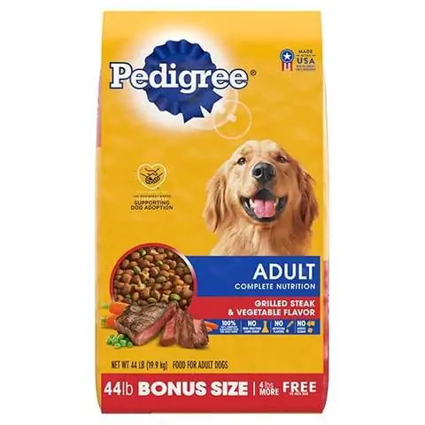 Pedigree Adult Complete Nutrition შემწვარი სტეიკი და ბოსტნეულის არომატით მშრალი ძაღლის საკვები