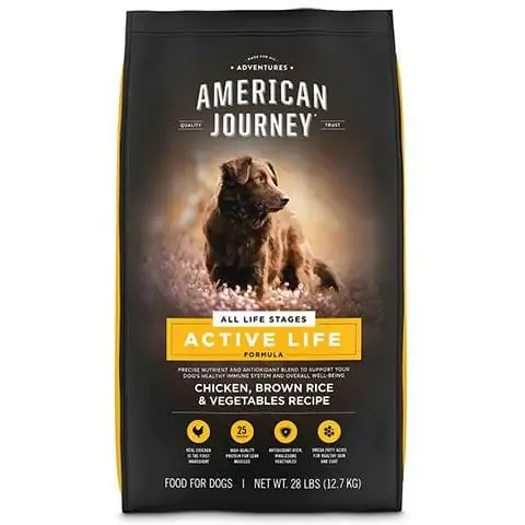 American Journey Active Life Суха храна за кучета с пиле, кафяв ориз и зеленчуци