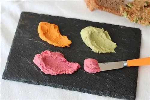 tres colors d'hummus