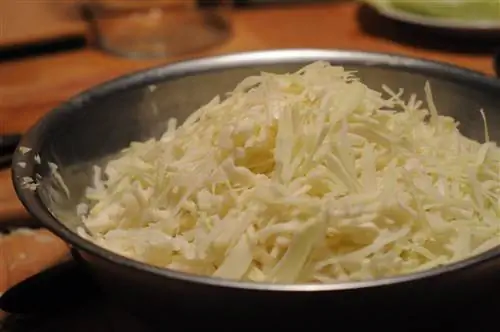 በአንድ ሳህን ውስጥ Sauerkraut