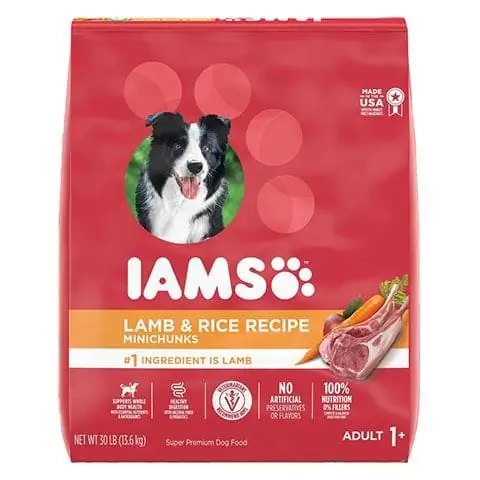 Iams Minichunks felnőtt bárány- és rizsrecept száraz kutyaeledel