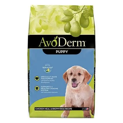 AvoDerm Natural Puppy Chicken Meal & Brunt ris Torrfoder för hundar