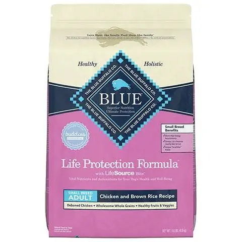 Blue Buffalo Life Protection Formula Rețetă de pui și orez brun de rasă mică pentru adulți Hrană uscată pentru câini