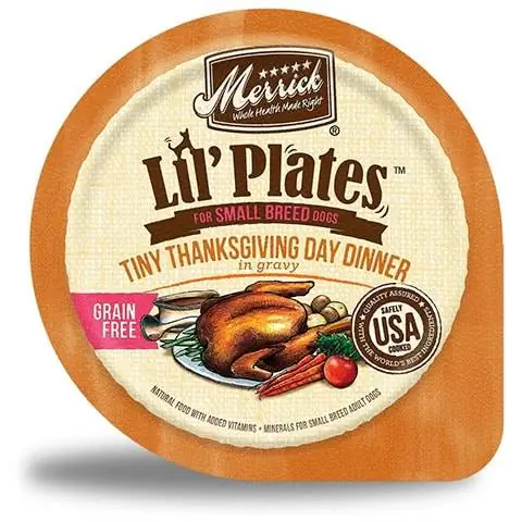 Merrick Lil' Plates Grain Free Small Breed Dog Wet Food Tiny Thanksgiving Day Dinner