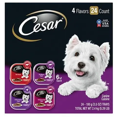 Soslu Cesar Loaf Çeşitlilik Paketi Köpek Maması Tepsileri