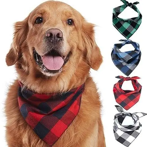 Bandana para perro a cuadros de búfalo estilo Odi