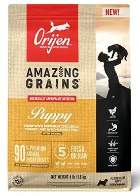 Orijen Amazing Grains Hrana uscata pentru catei