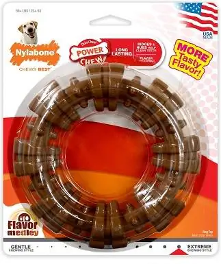 6Nylabone DuraChew Textured Ring Flavour Medley Dog Chew Toy