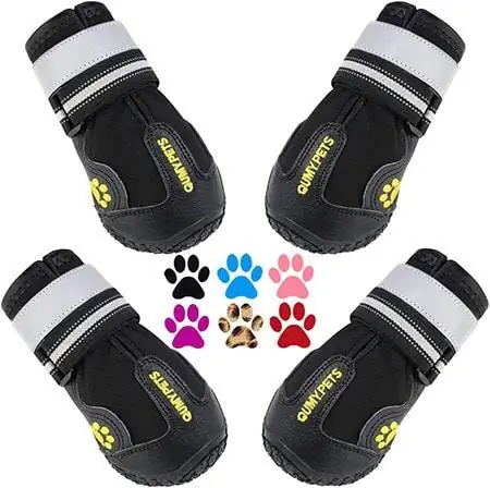 QUMY Dog Boots Waterproof Shoes