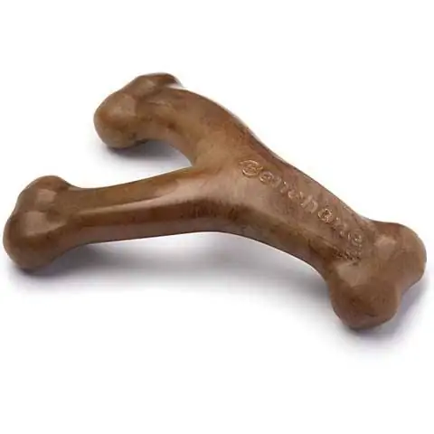 Benebone Bacon Flavor Wishbone Tough Dog Chew Legetøj