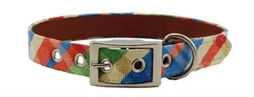 Smathers and Brandson Summer Madras Needlepoint Dog Collar