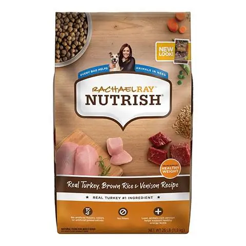 Rachel Ray Nutrish Real Turkey، برنج قهوه ای و غذای خشک گوشت گوزن