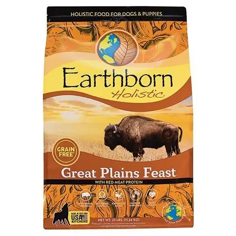 Earthborn Holistiskā Great Plains dzīres dabīgā sausā barība bez graudiem