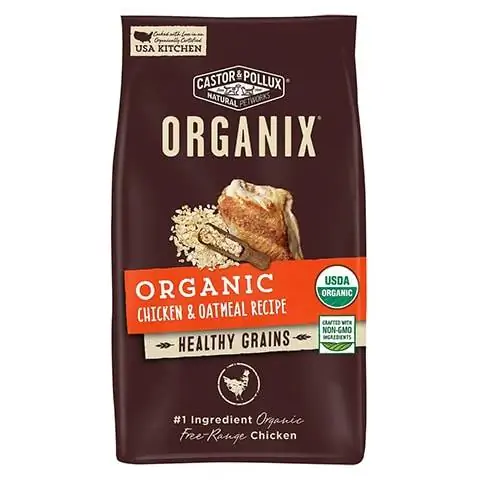 Castor & Pollux ORGANIX Receta orgánica de pollo y avena Comida seca para perros