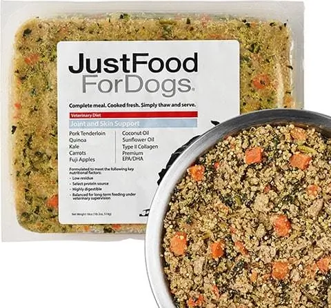 JustFoodForDogs буын және теріге қолдау көрсету рецепті