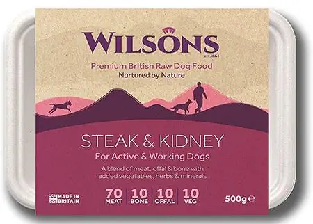 Wilsons Steak & Kidney Premium шикі мұздатылған ит тағамы