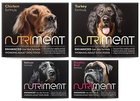 Nutriment Enhanced Adult Working Dogs Raw Food