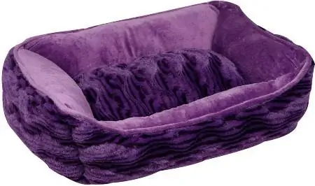 Cama para cachorro estilo animal selvagem retangular reversível estilo Dogit