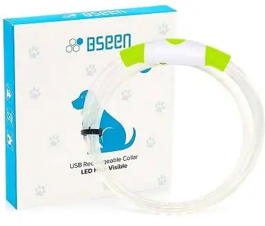 BSEEN LED-Hundehalsband, über USB wiederaufladbar, leuchtendes Haustierhalsband, schneidbare TPU-Hundesicherheitslichter für kleine, mittelgroße und große Hunde