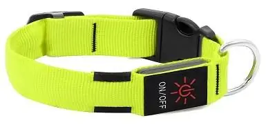 HiGuard LED Dog Collar፣ USB ዳግም ሊሞላ የሚችል የሚያበራ የቤት እንስሳት አንገት የምሽት ደህንነት የ LED መብራት ከናይሎን ድር ጋር ለትንሽ፣ መካከለኛ እና ትልቅ ውሾች ፍጹም።