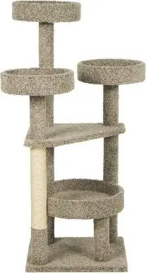 Frisco Real Carpet Wooden Cat Tree & Condo