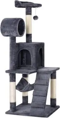 Yaheetech Plush Multi-Cat Tree & Condo