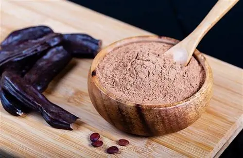 Carob pods และ carob powder