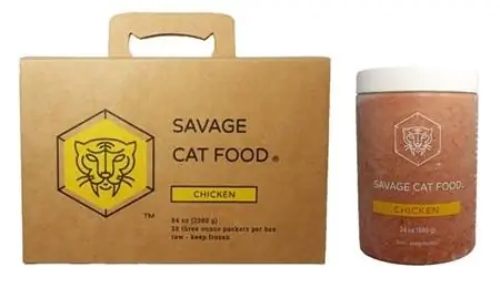 savage cat food chicken box thiab tub