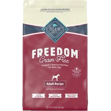 Blue Buffalo Freedom Công thức thịt bò dành cho người lớn Thức ăn cho chó khô không hạt