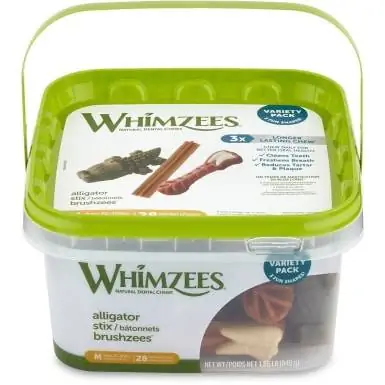 WHIMZEES Iba't ibang Pack ng Grain-Free Medium Dental Dog Treats