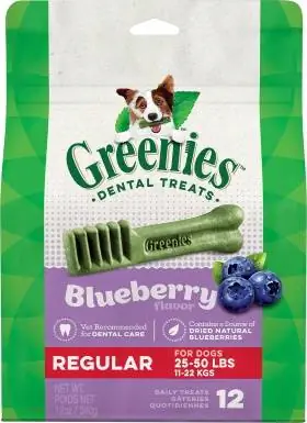 Greenies Bursting Blueberry Regular zobni priboljški za pse