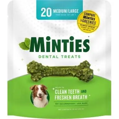 Guloseimas dentárias médias grandes para cães VetIQ Minties