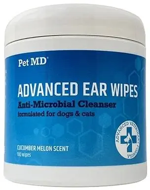 Toalhetes de limpeza de ouvido para cães e gatos Pet MD Advanced