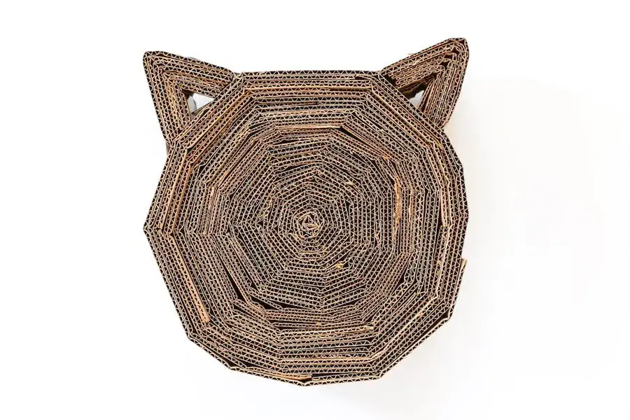 DIY Cardboard Cat Scratcher- Αλμυρό καναρίνι