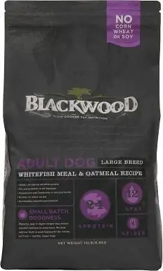 7Blackwood Whitefish Meal & Havregryn Opskrift Stor Race Voksen Tør Hundefoder