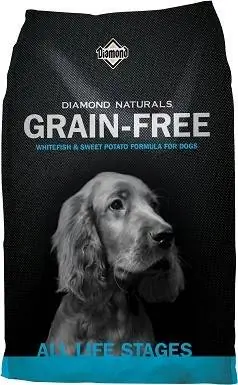 2Diamond Naturals Fórmula de Peixe Branco e Batata Doce Sem Grãos Ração Seca para Cães