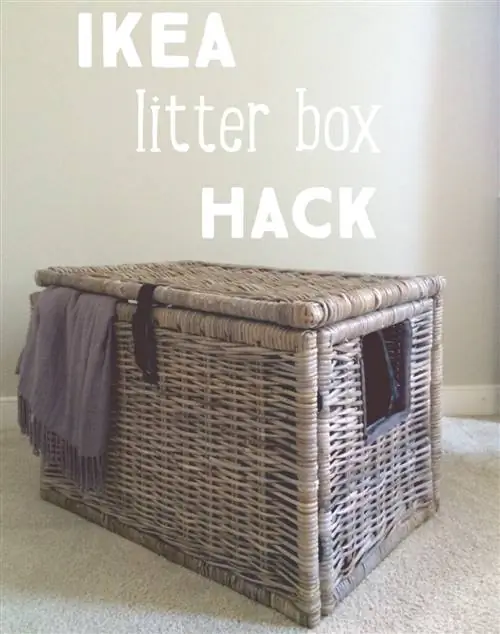 DIY Basket Litter Box պարիսպ