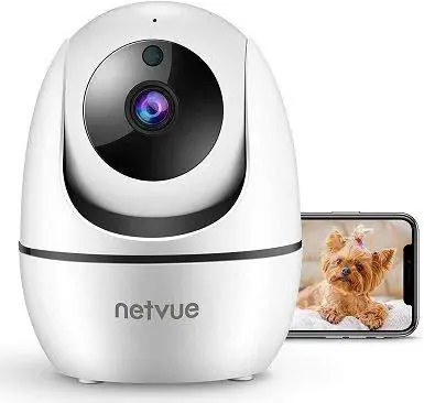 NETVUE-1080P-FHD-2,4GHz-WiFi-Cameră pentru animale de companie