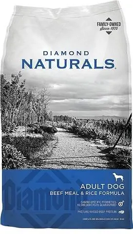 Ração seca para cães adultos com fórmula de farinha de carne e arroz Diamond Naturals