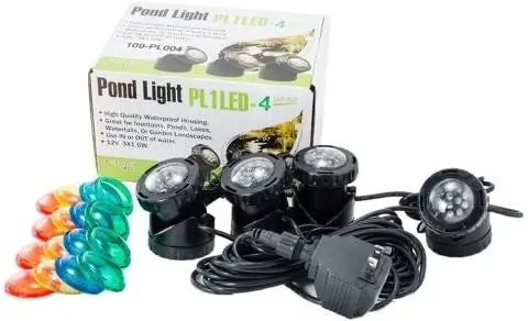 Jebao 4 LED Super Bright ไฟใต้น้ำกลางแจ้ง